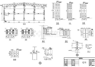 二层独立基础钢结构超市建筑结构施工图(6度抗震)